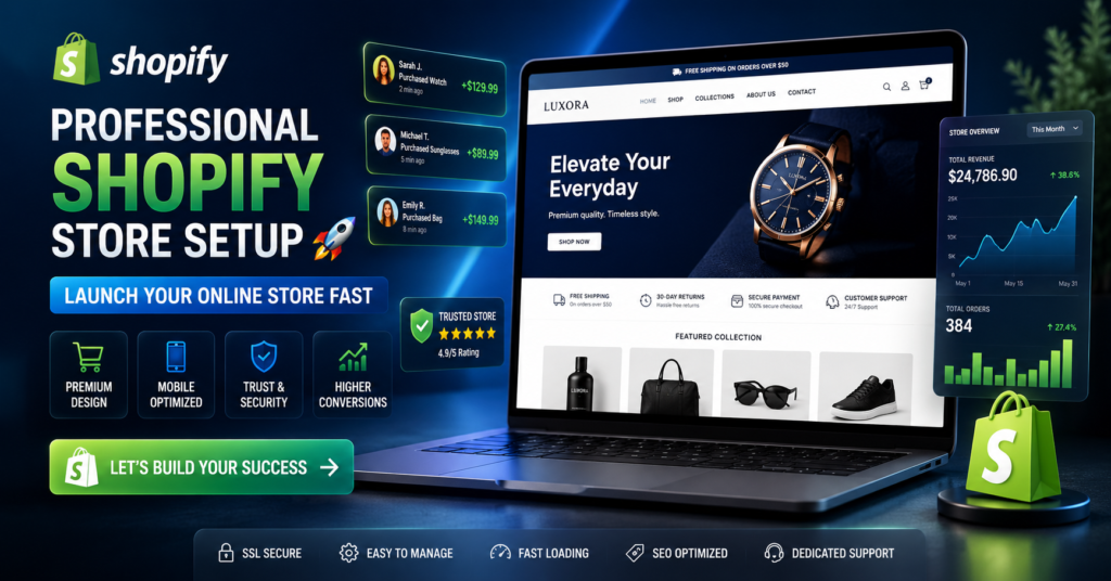 shopify store setup service 25
