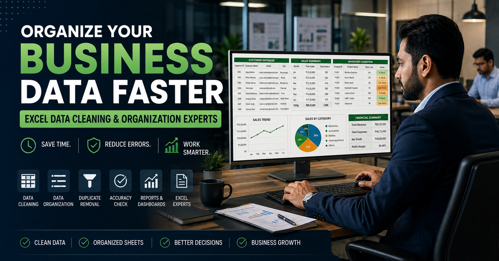 Excel Data Cleaning and Formatting Services