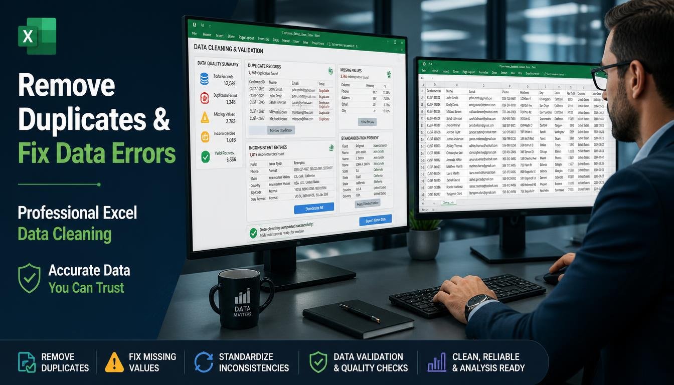 Excel Data Cleaning and Formatting Services